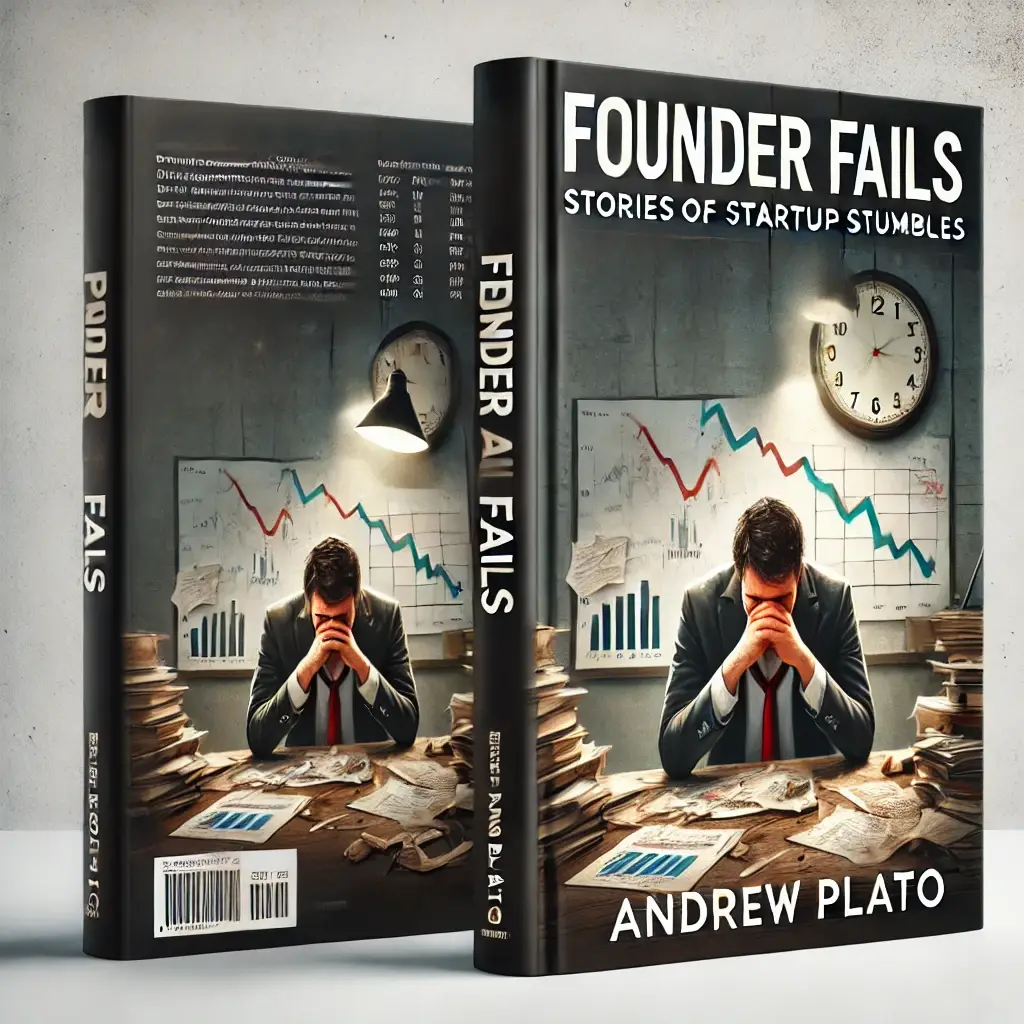 AI generated image of Founder Fails book cover